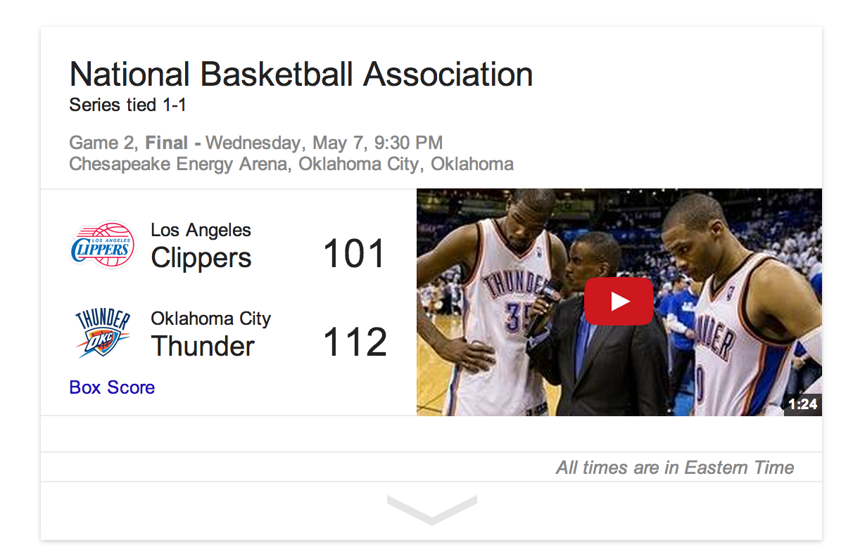 Google-Search-NBA-video-recaps