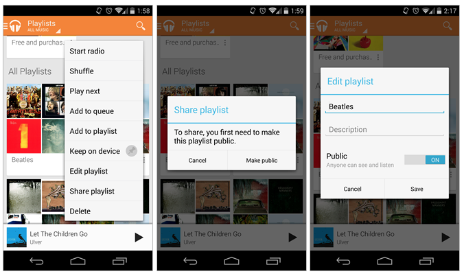 Google Play Music App Now Allows You To Edit Share Playlists