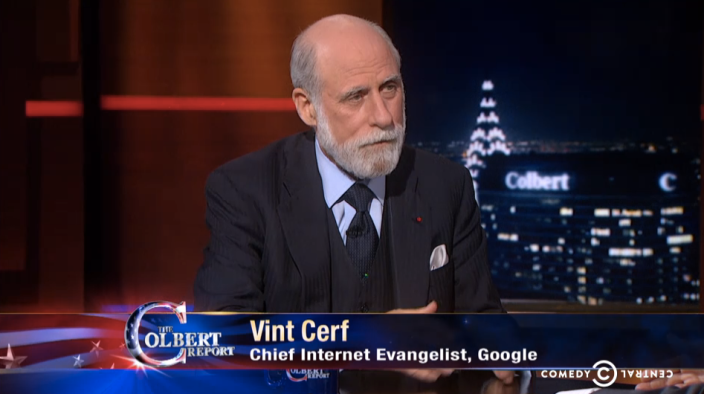 Vint Cerf, Google Evangelist, The Colbert Report