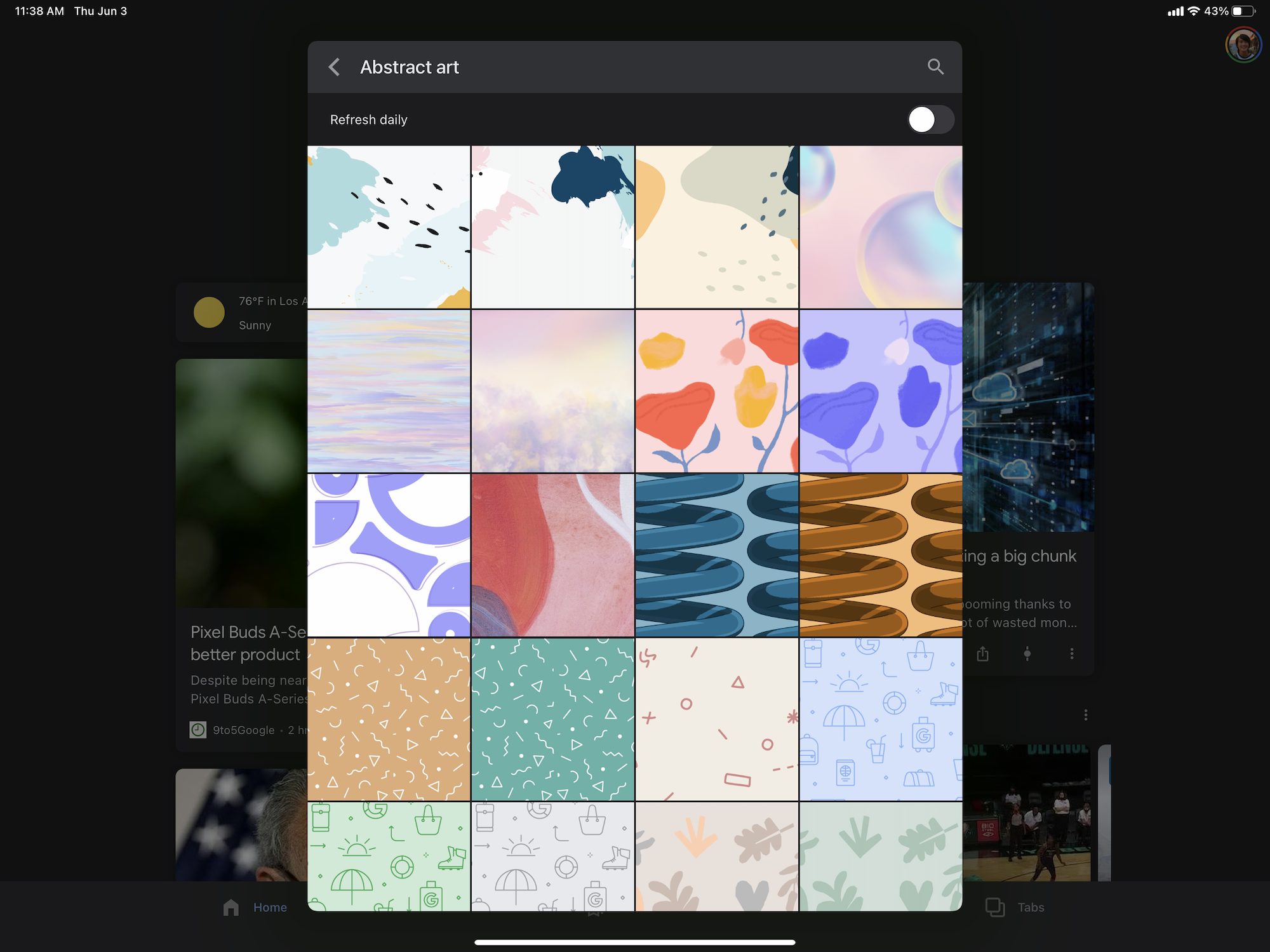 Google iPhone widget theme