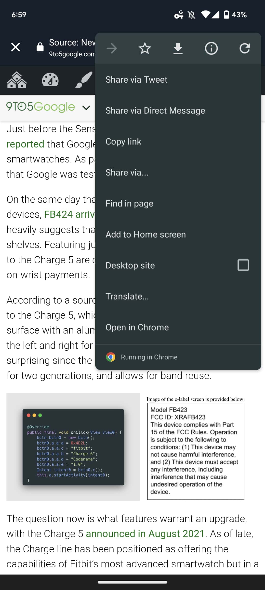 برگه‌های سفارشی Chrome در حال اجرا است