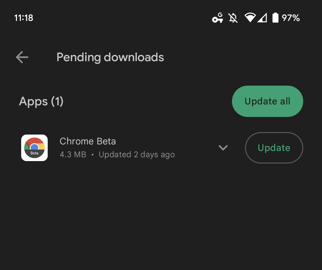 Google Play Update bigger