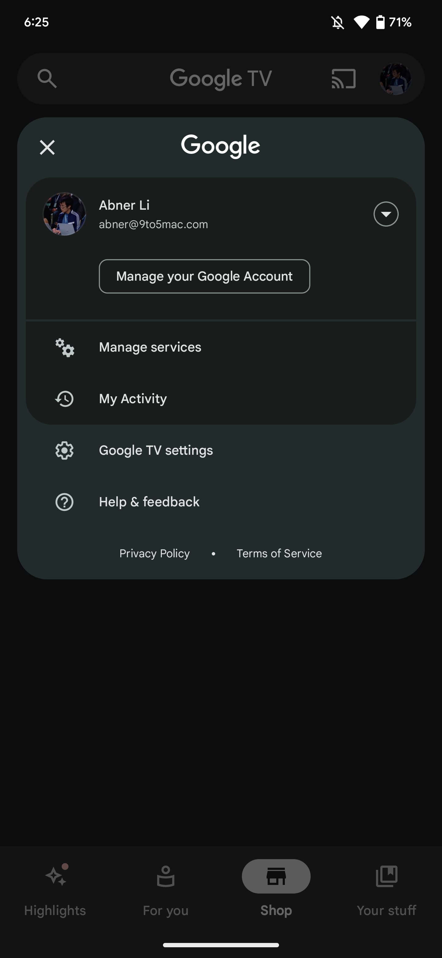 Material You Google Account switcher coming to Play Store