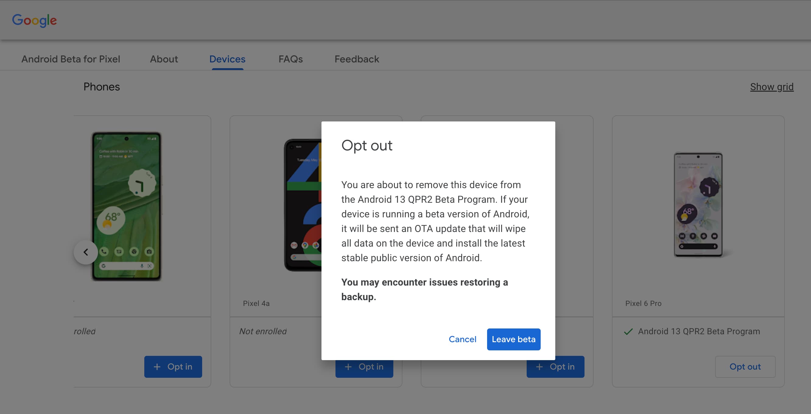 Android Beta Program now requires opt out to get 13 QPR2 stable, QPR3 coming