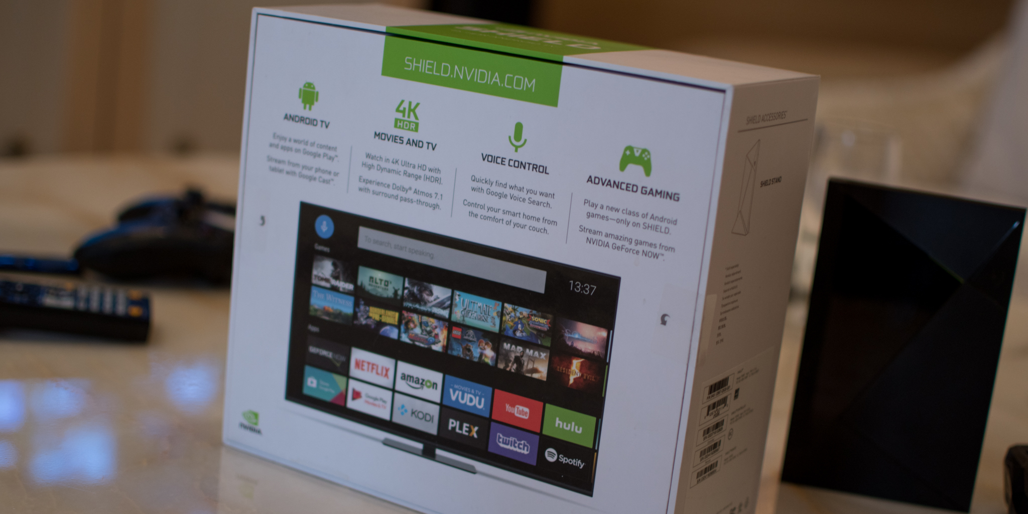 control shield tv with google home