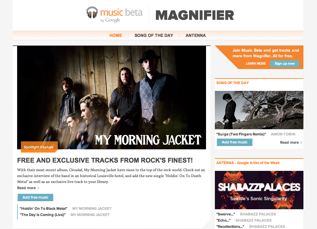 Музыкальный блог. Google Music Beta. Блог о музыкальном бизнесе. Сайты открытой музыки