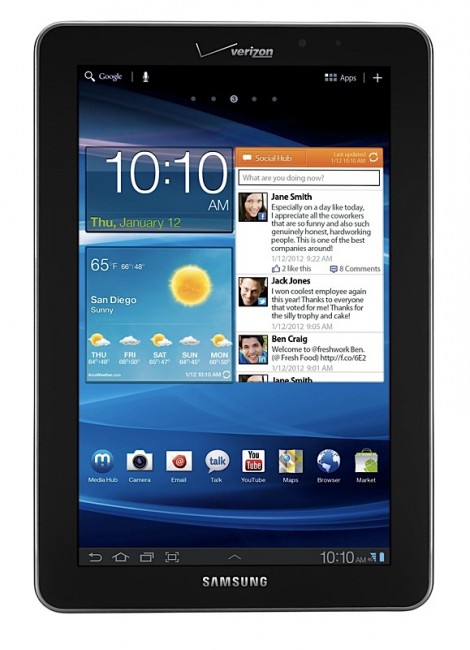 Samsung Galaxy Tab 7.7 con LTE en Verizon #CES2012