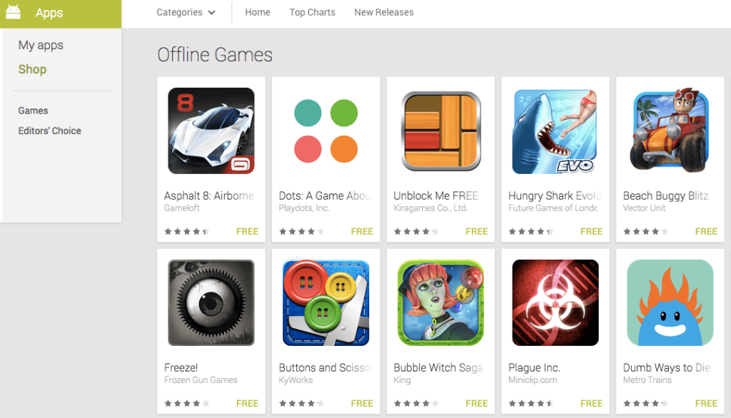 Google Play now has 'Offline Games' section - Android Community