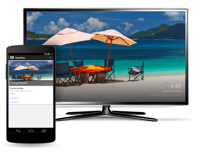 Chromecast Android backdrop