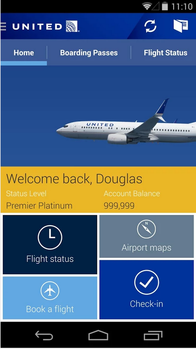 the united airline app