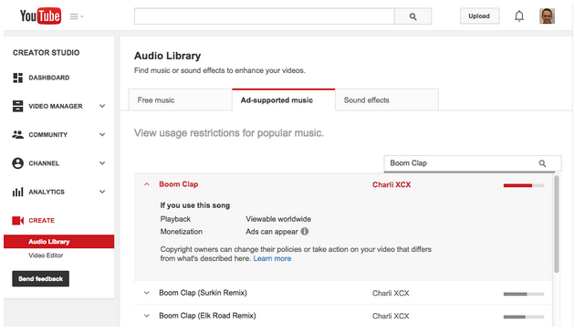 Youtube Audio Library Can Now Be Searched For Ad Supported Music 9to5google