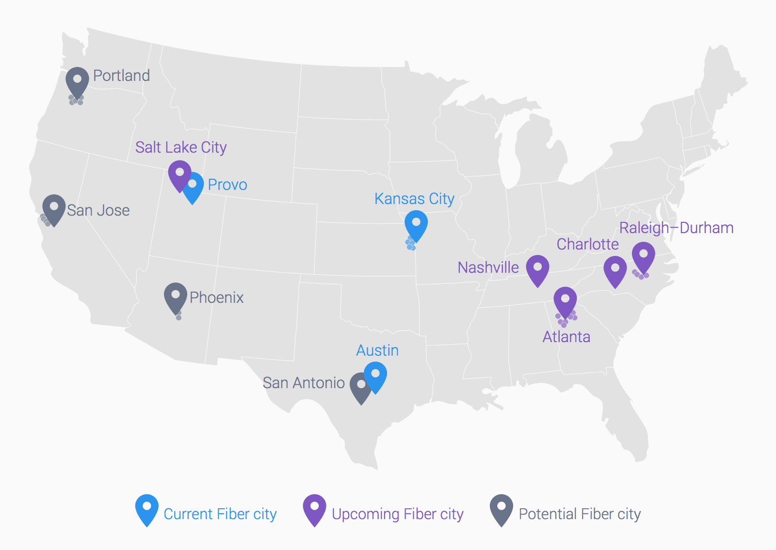 Google Fiber. Google City. (Atlanta Phoenix). Where Google was made.