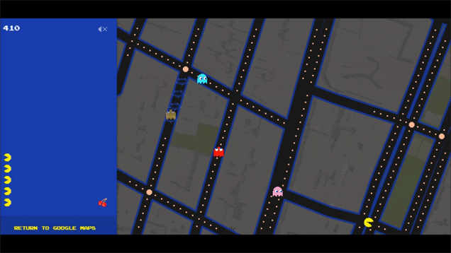 Pac-man-google-maps