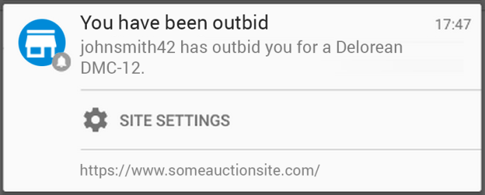 Chrome 42 Beta push notification