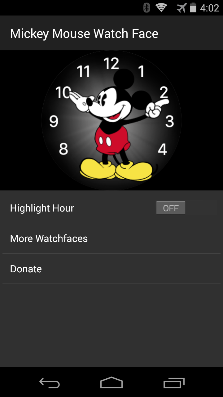 mickey mouse android smartwatch