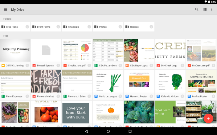 Google-Drive-Android-tablet