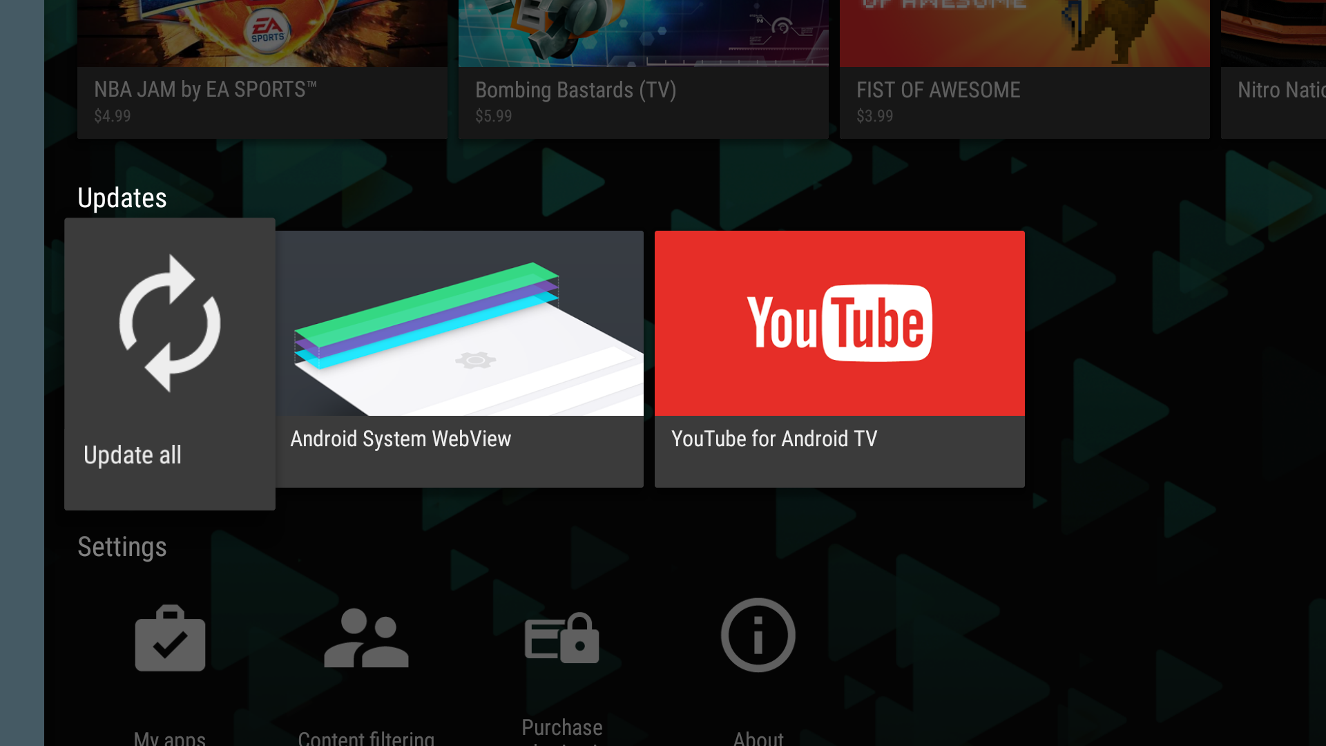 Android tv versions