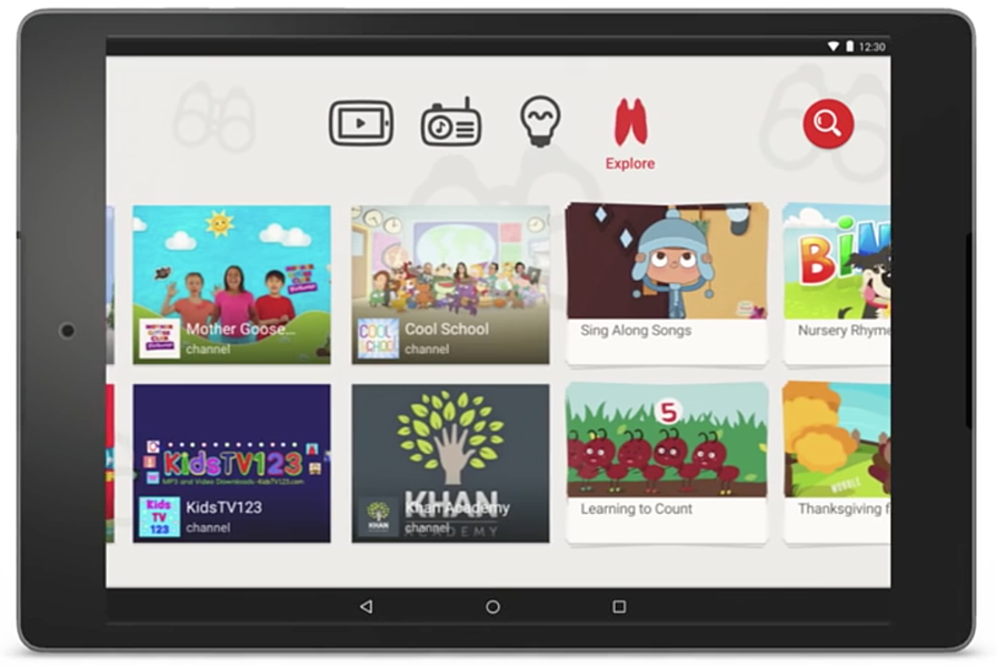 YouTube Kids app contains 