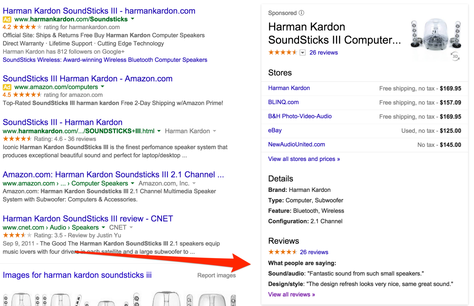 Google Displaying Product Review Snippets In Product Knowledge