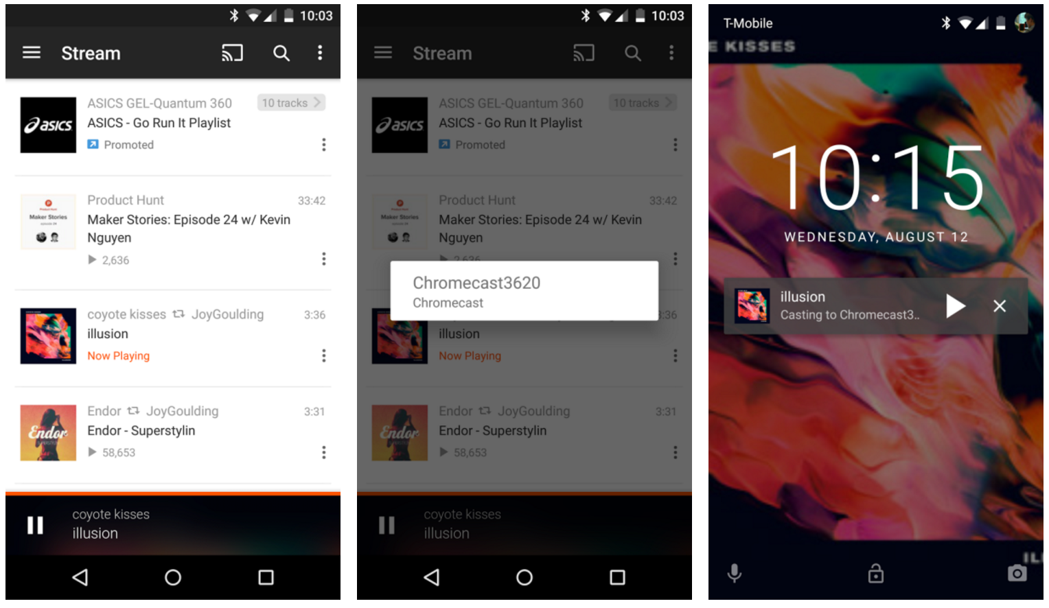 SoundCloud Google Cast support in latest release