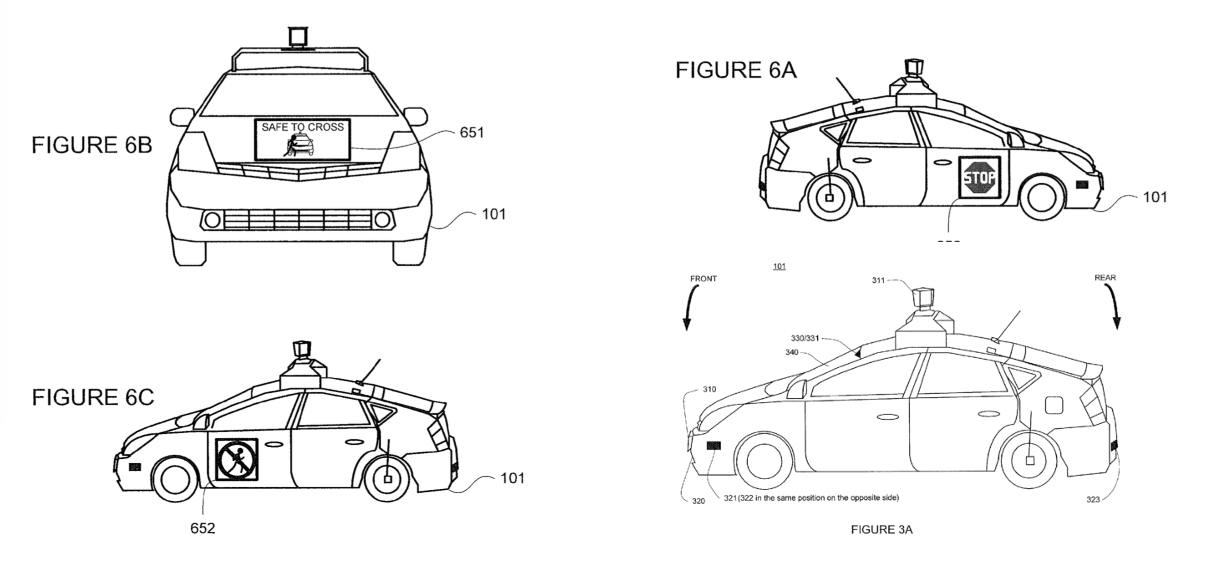Patents for Google's self-driving car detail inside controls (and