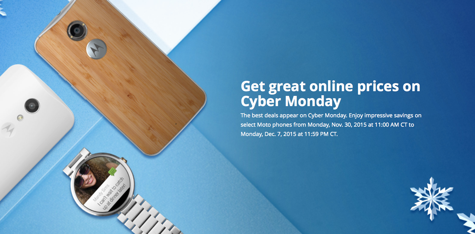 Motorola Details Its Cyber Monday Deals 50 Off 1st Gen Moto 360 25 Off 2nd Gen Moto X 9to5google