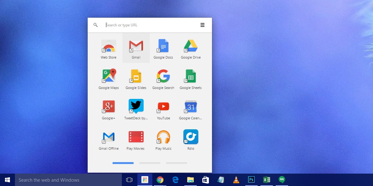 where is chrome apps launcher bar for mac