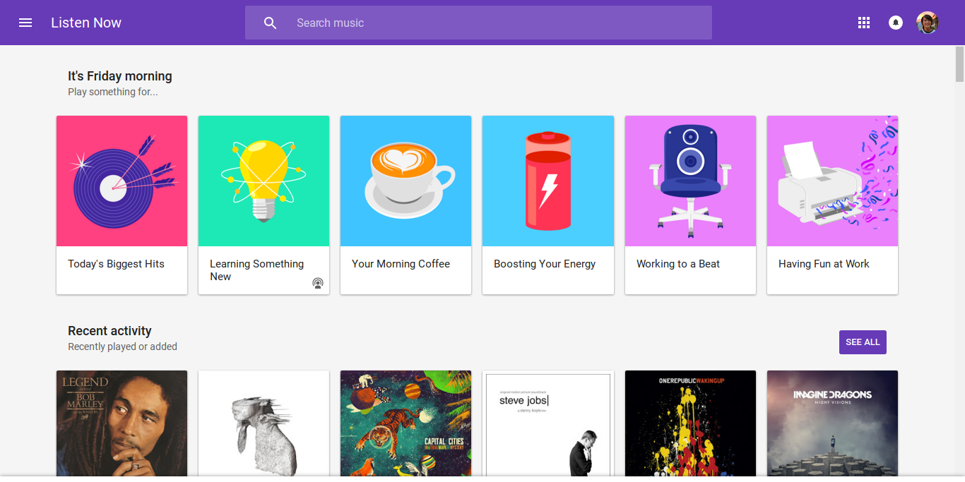 Google Play Music Honors Prince By Going Purple Android App