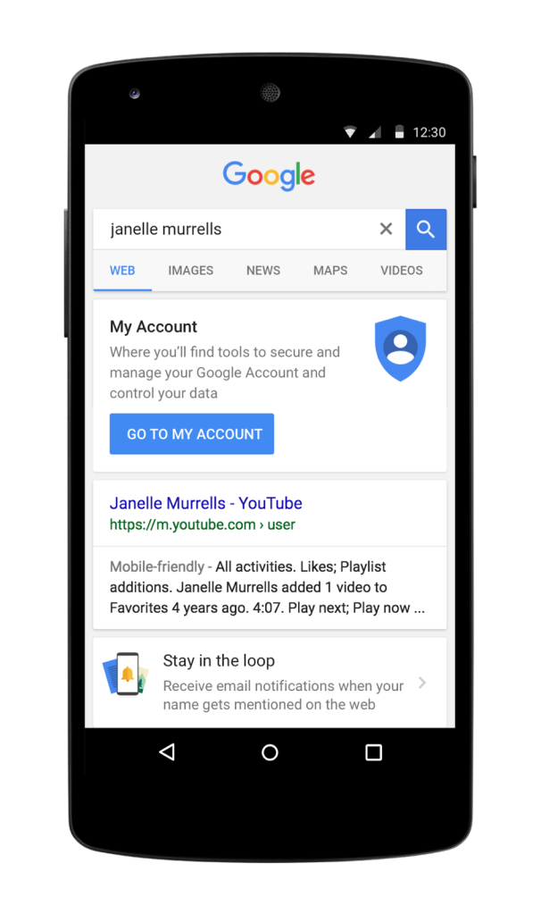 Google's My Account settings page will now walk users through finding