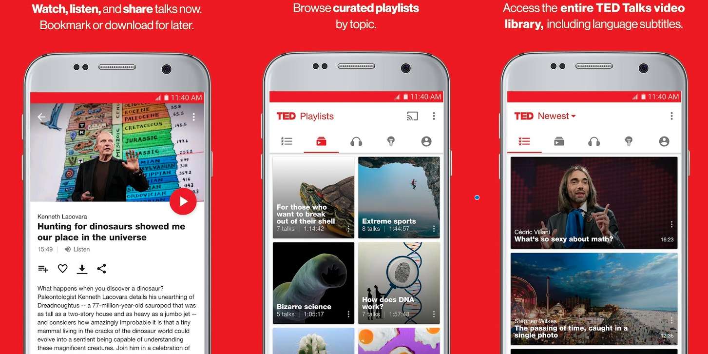 TED for Android updated with overhauled interface, improved navigation ...
