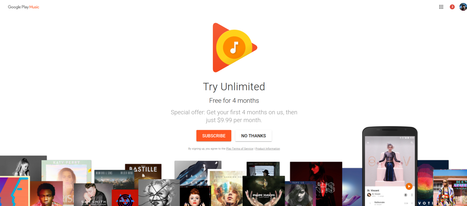 Google Now Offering 4 Month Free Trial For Google Play Music