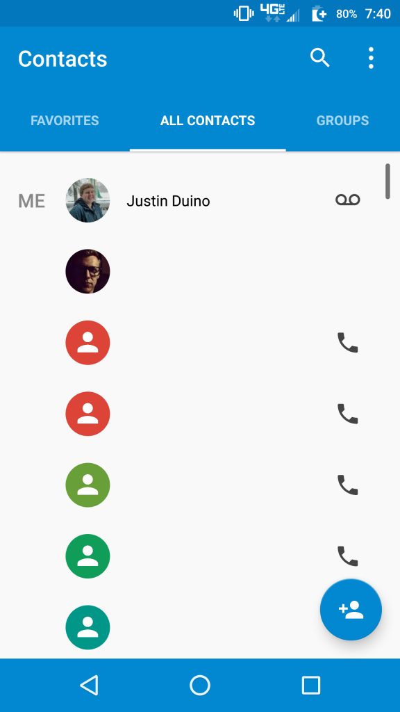 Google Contact 1.5 Old UI