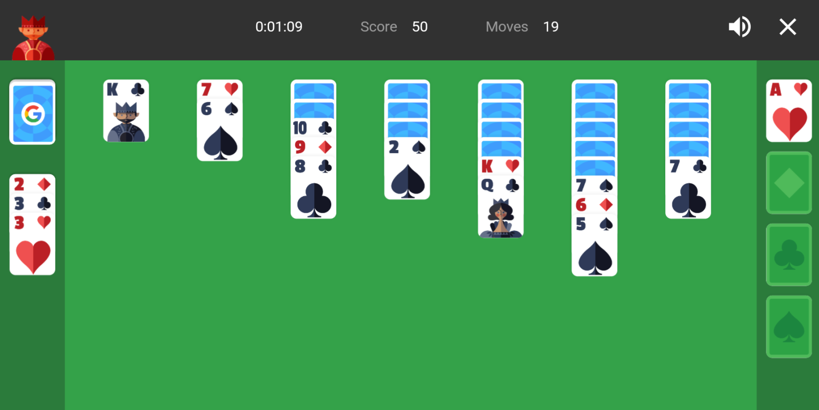 I broke google solitaire by launching two game really quickly : r