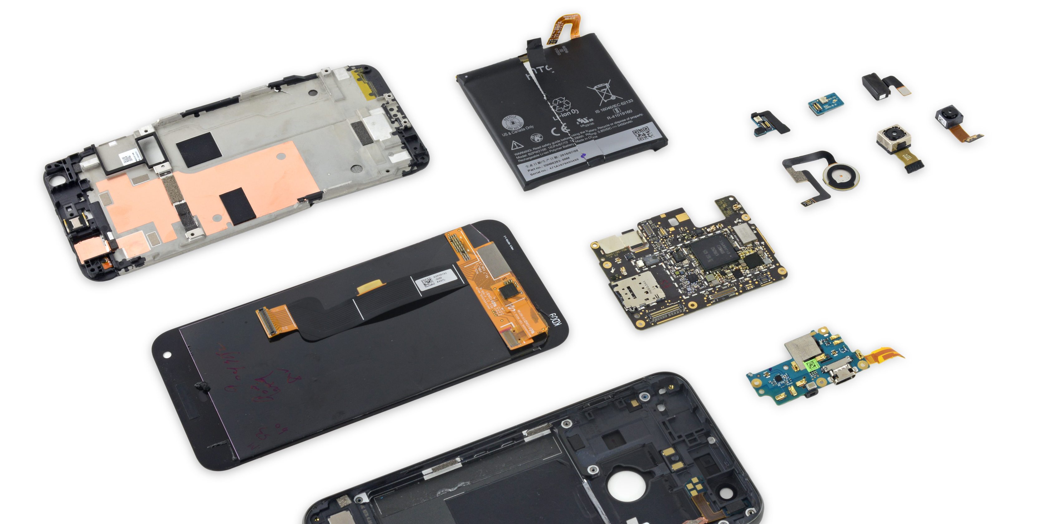 Pixel Teardown Reveals Little Oem Branding Best Repairability Score Of Any Htc Device 9to5google