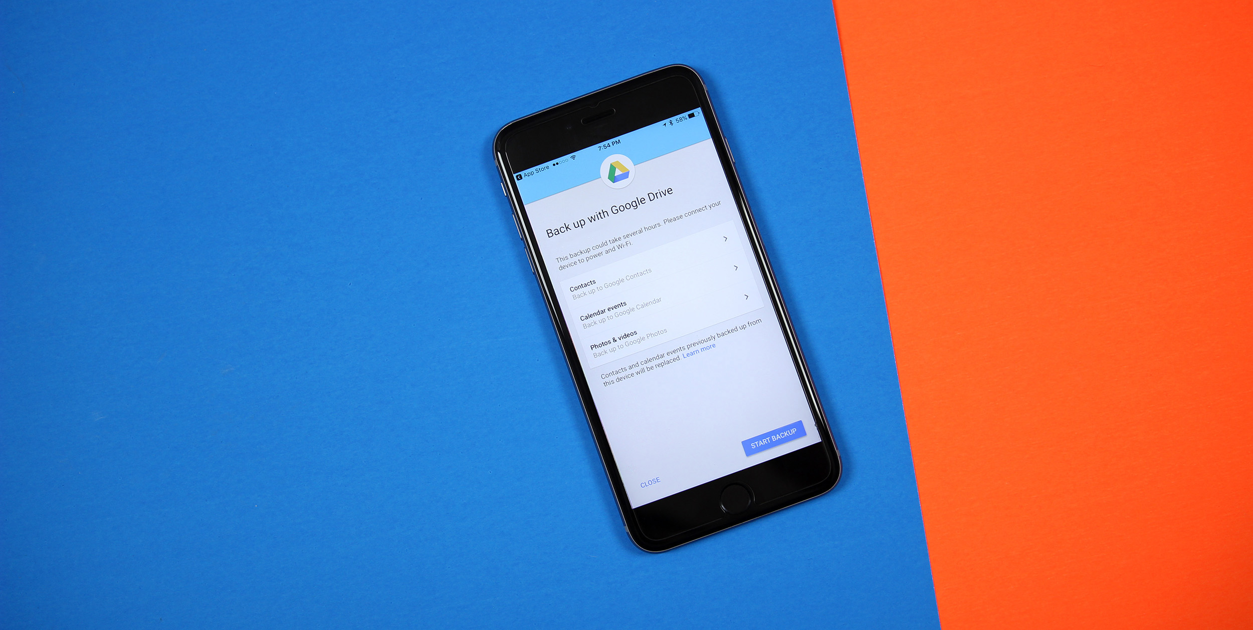 Google Drive for iOS can backup your contacts, photos, and calendar