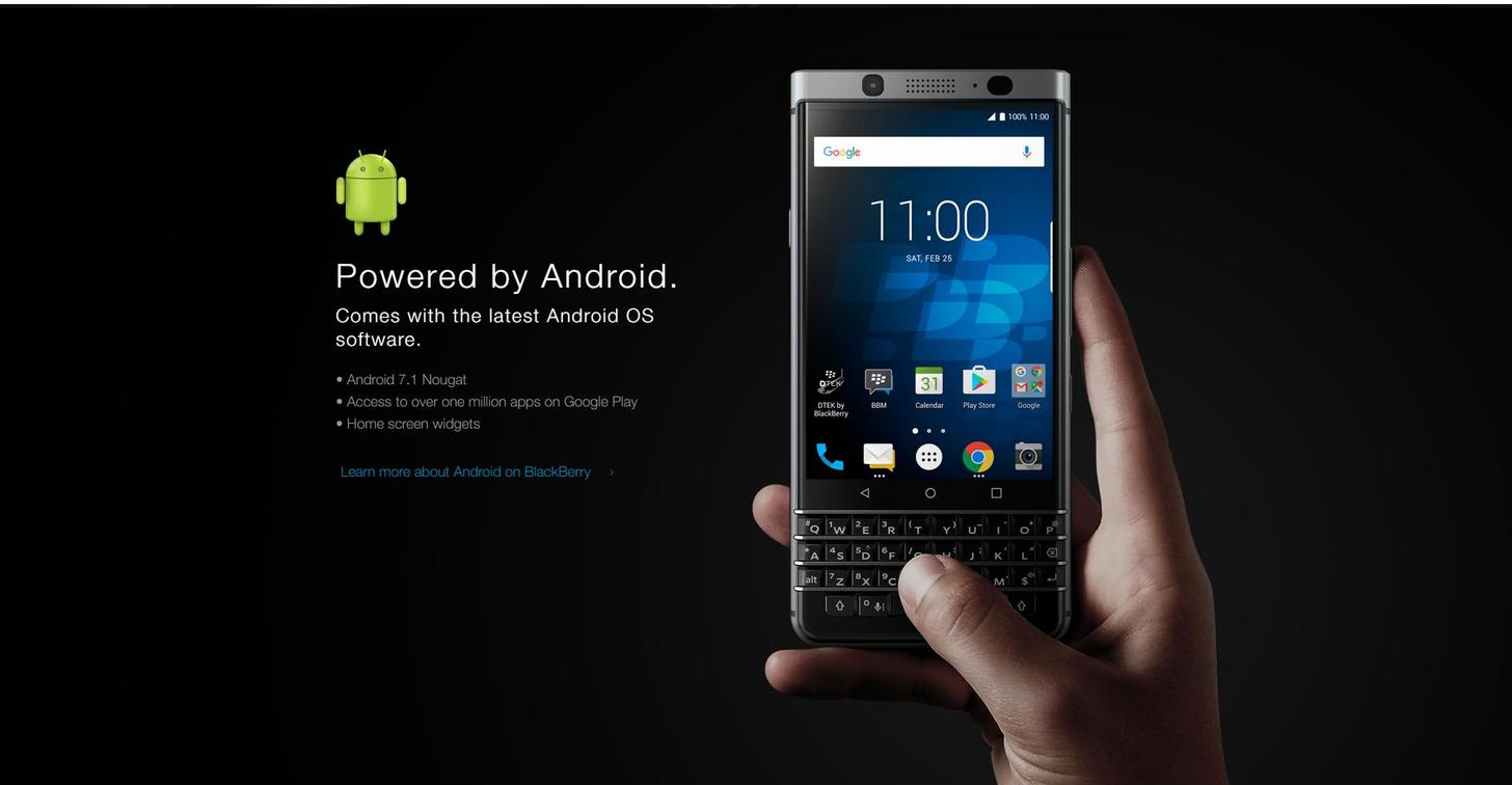BlackBerry 'KeyOne' product page goes live early, reveals full 
