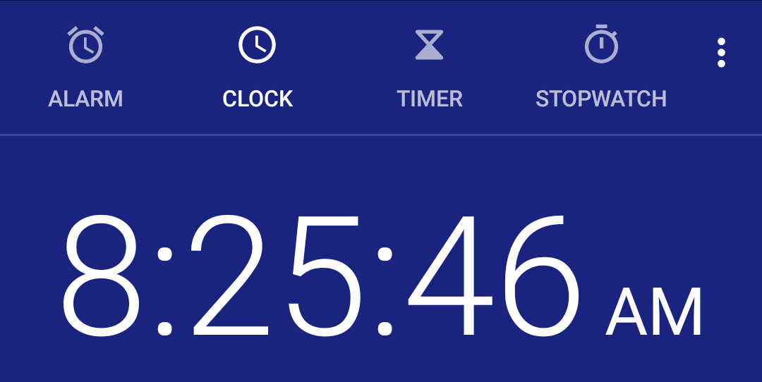 Google Clock app updated w/ easier navigation, bolder font, seconds in