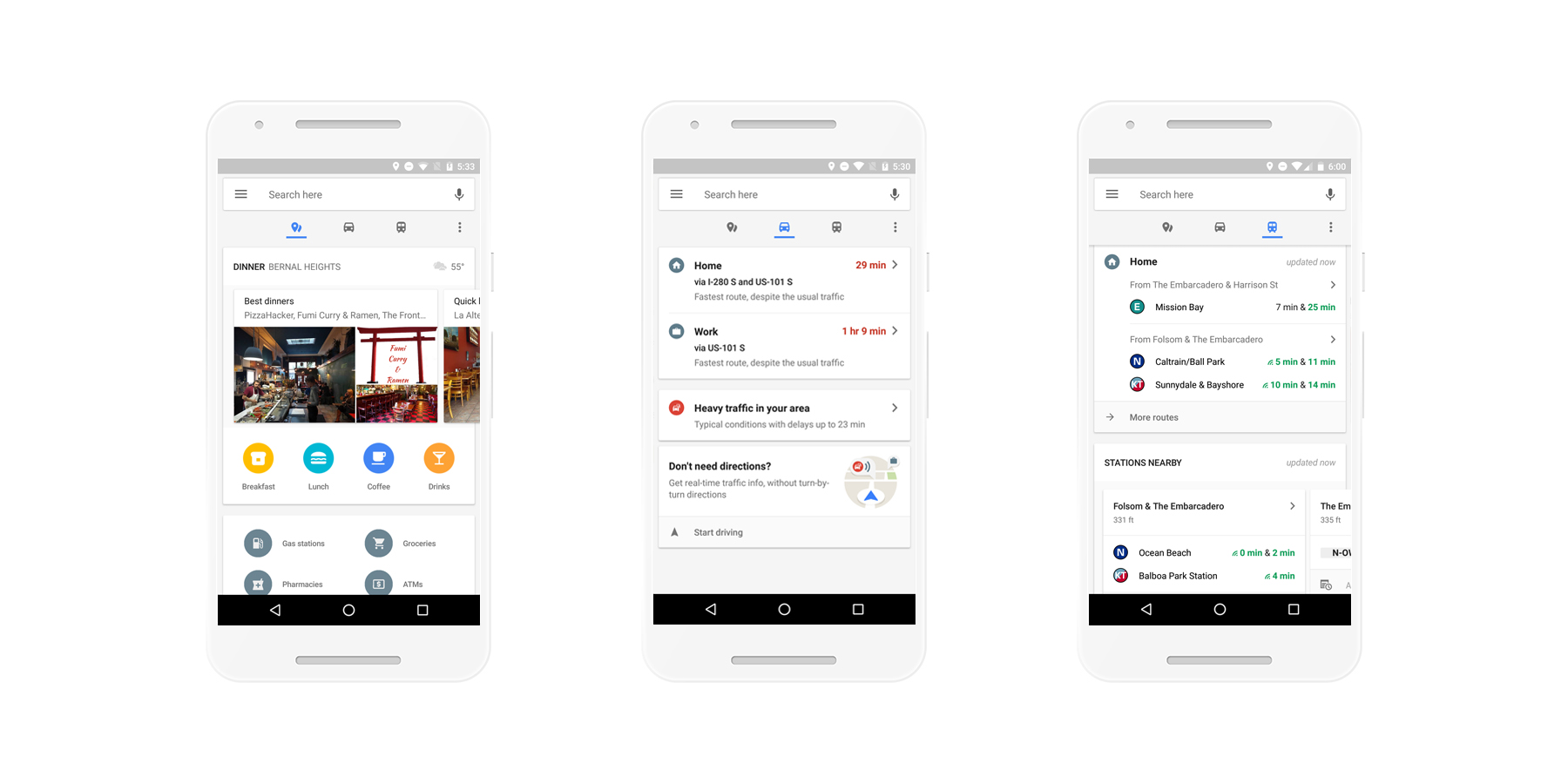 Google Maps for Android picks up redesign with traffic, transit, and ...