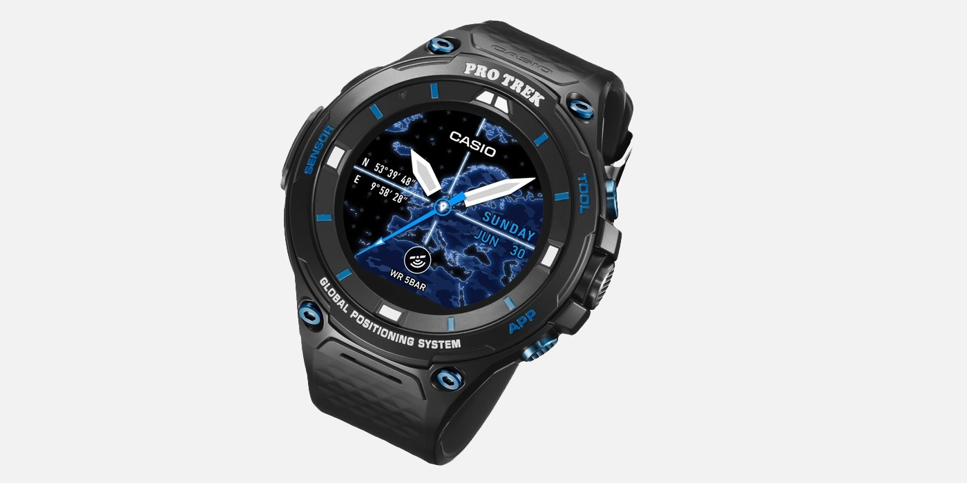 Casio's Pro-Trek WSD-F20S adds a sapphire display and blue color