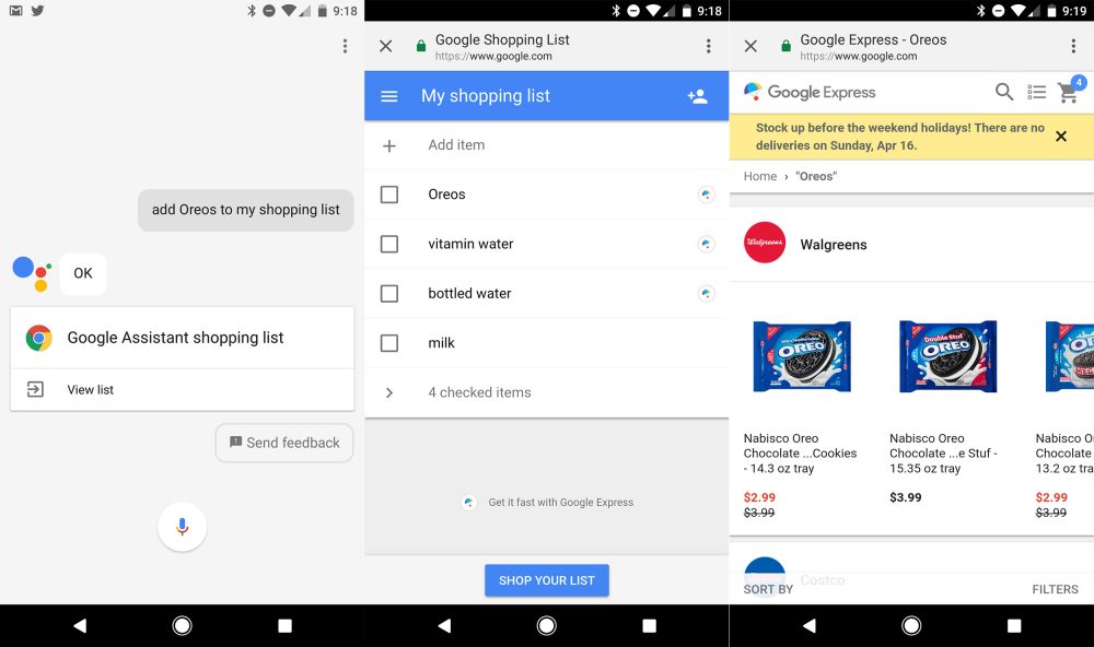GOOGLE ASSISTANT SHOPPING LIST APP visual data 6