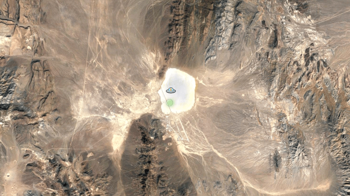 Google Maps' Street View icon turns into a flying saucer over Area 51