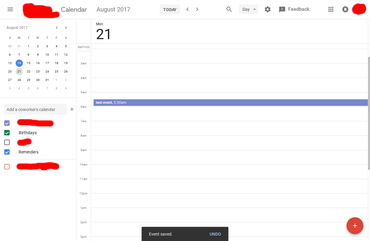 Material Design UI being tested with Google Calendar on desktop [Gallery]