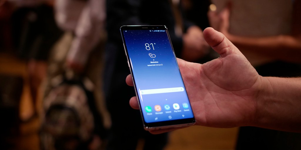 samsung galaxy note 8 display rate