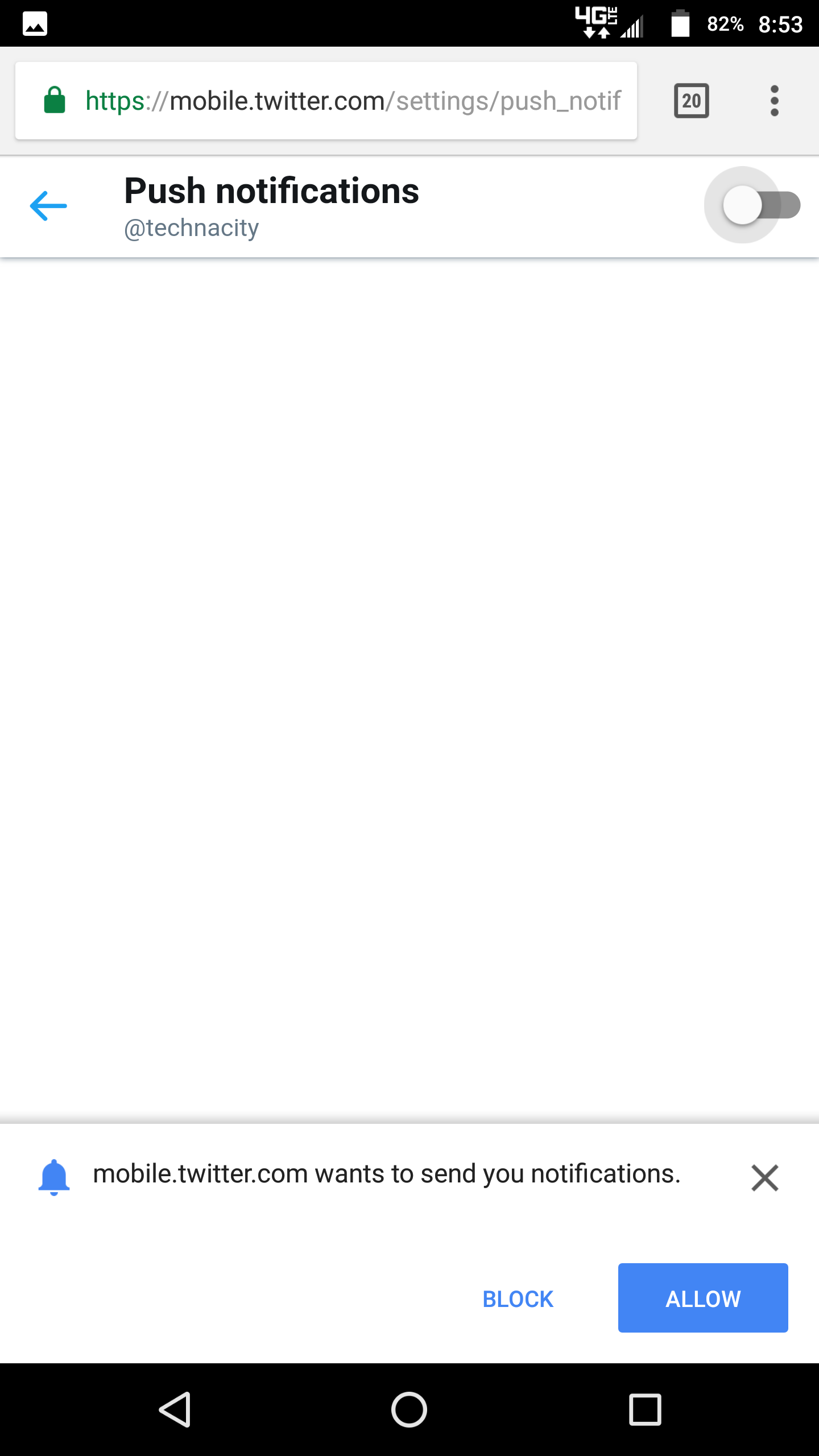 Chrome 63 beta switches to permission popups on Android, adds sitewide