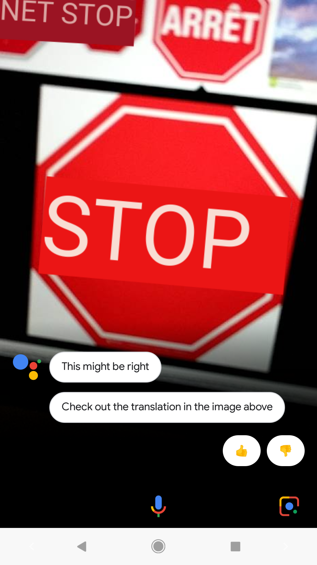 google translate lens