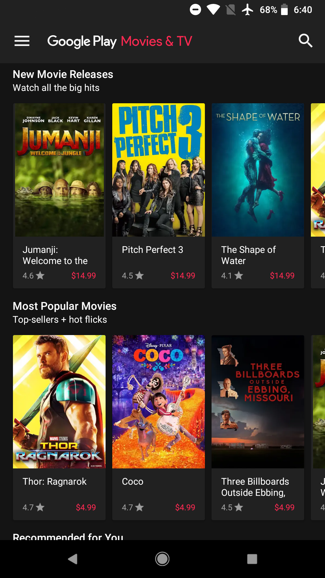 Google Play Movies 4.2 adds a bottom bar, elevates Watchlist