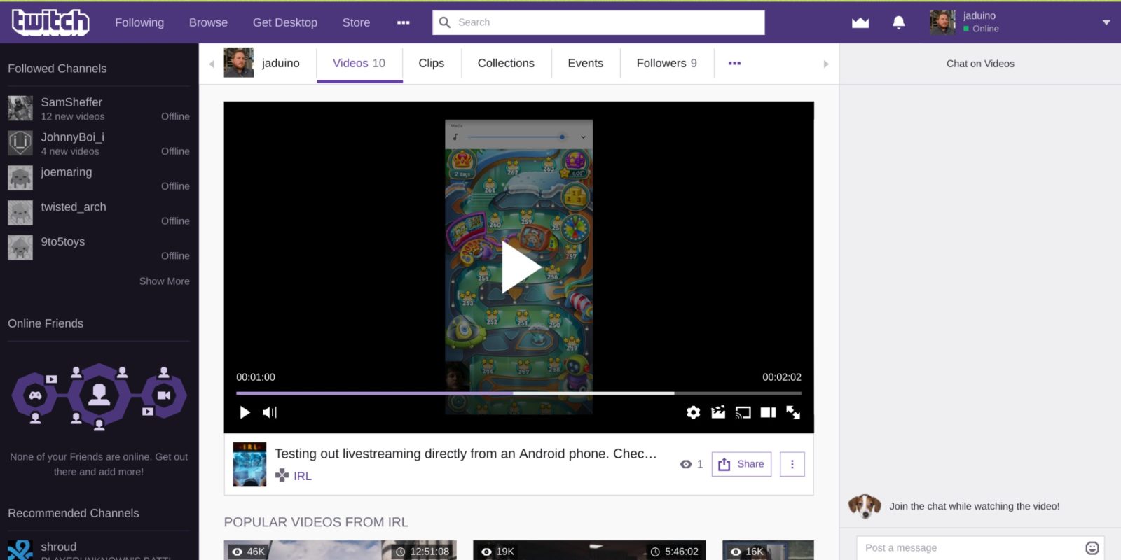 How to stream Android phone to Twitch