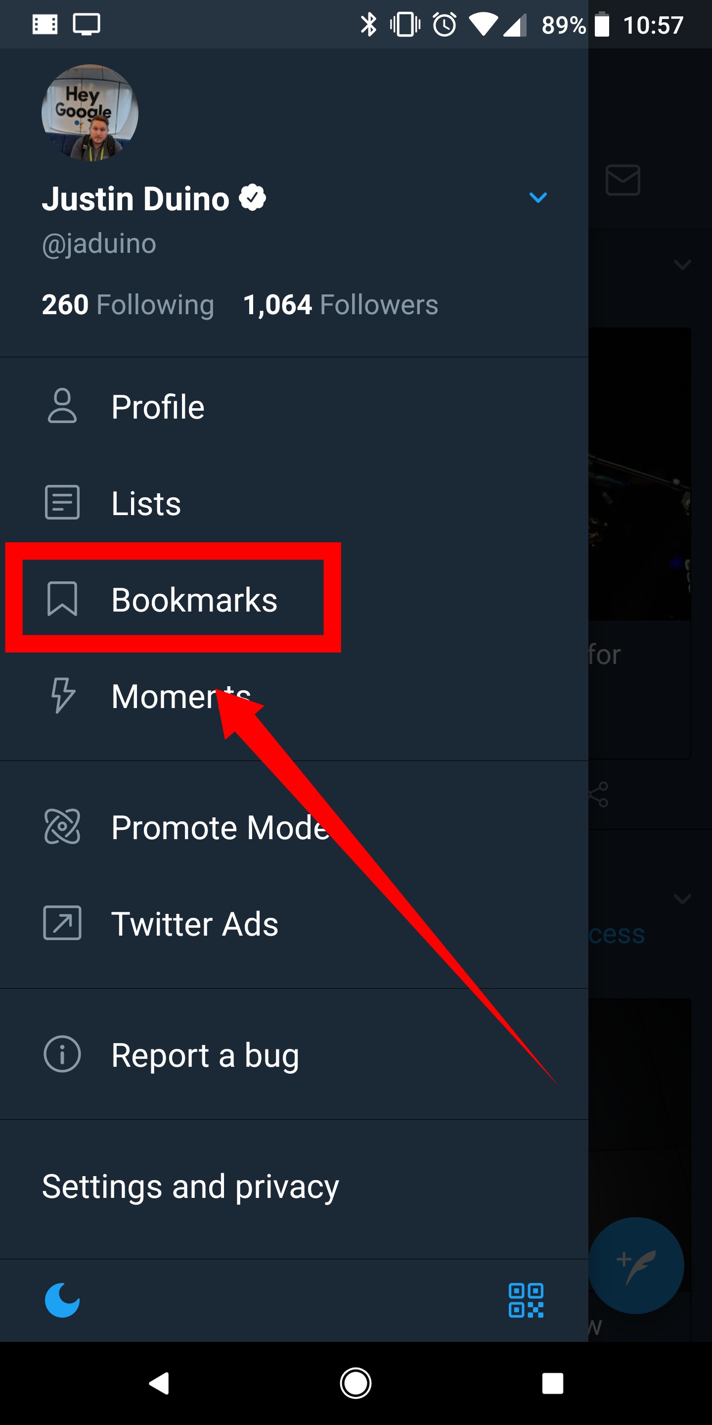 How to use Twitter bookmarks on Android