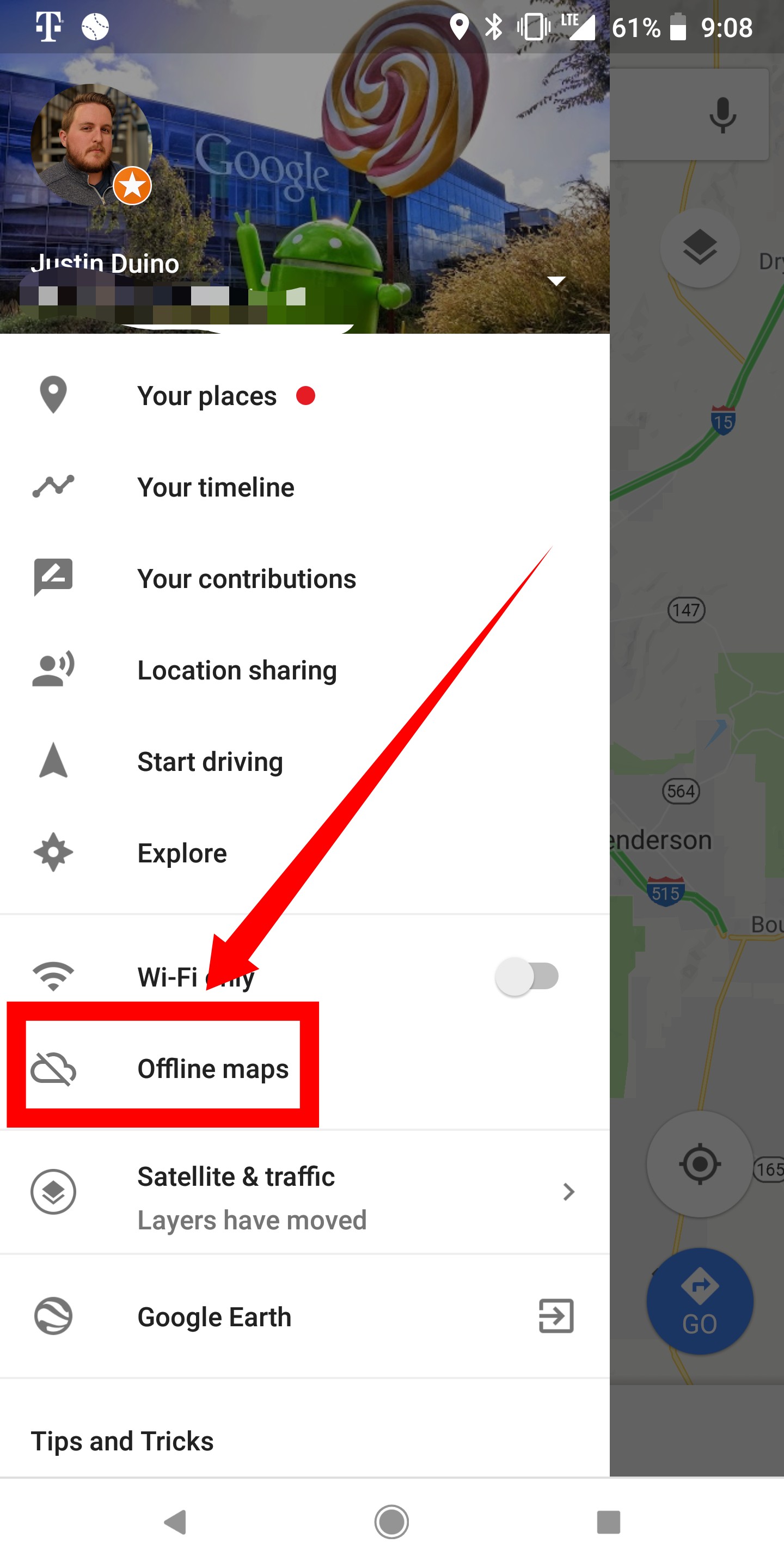 how to download map offline