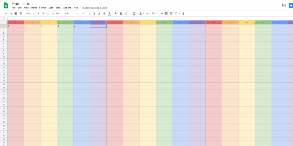 How To Celebrate Pride With Google Sheets Hidden Easter Egg 9to5google